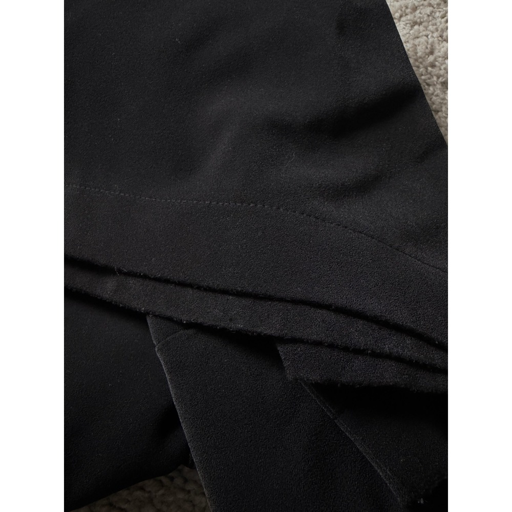 White House Black Market Wide Leg Pants Black Polyester Minimalist Side Slit 14 - Picture 11 of 11